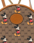 X DISNEY Mini Vintage GG Supreme Monogram Mickey Mouse Round Backpack  Beige Vintage Sun Oil