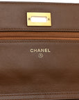 Metallic Calfskin Quilted 2.55 Reissue Wallet On Chain WOC Bronze