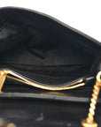 Calfskin Y Quilted Monogram Small Loulou Chain Satchel Black