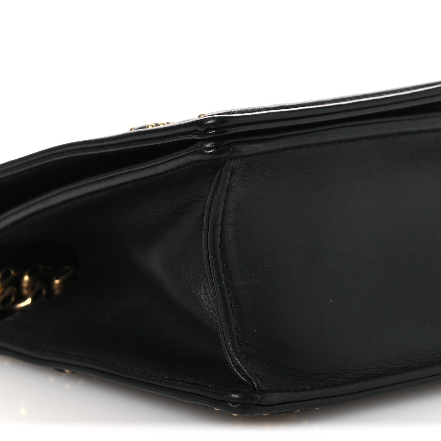 Lambskin Studded Medium D1ORama Flap Bag Black