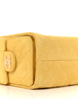 Suede Quilted Mini CHNL 25 Handbag Yellow