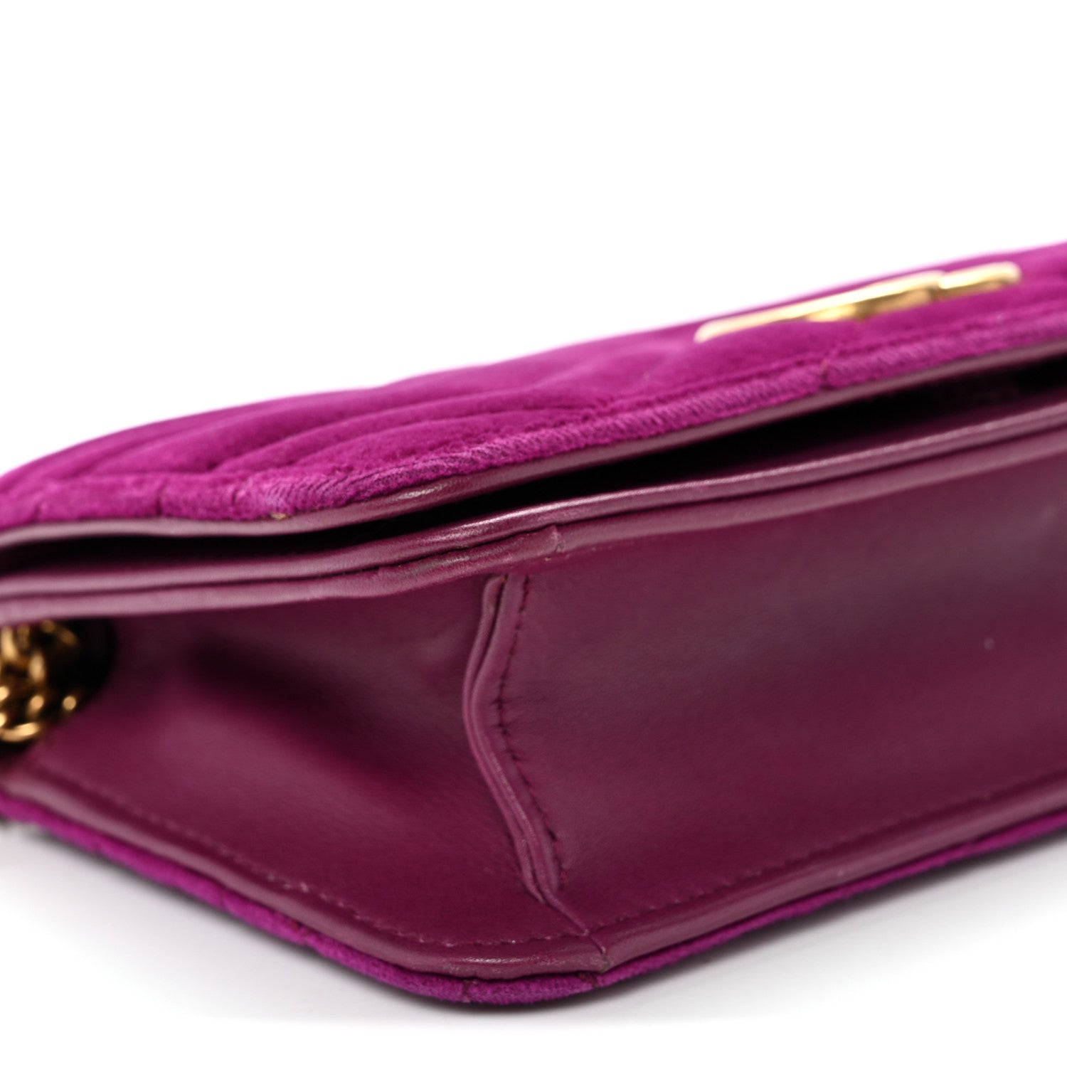 Velvet Matelasse GG Marmont Mini Bag Fuchsia Violet Cyclamen