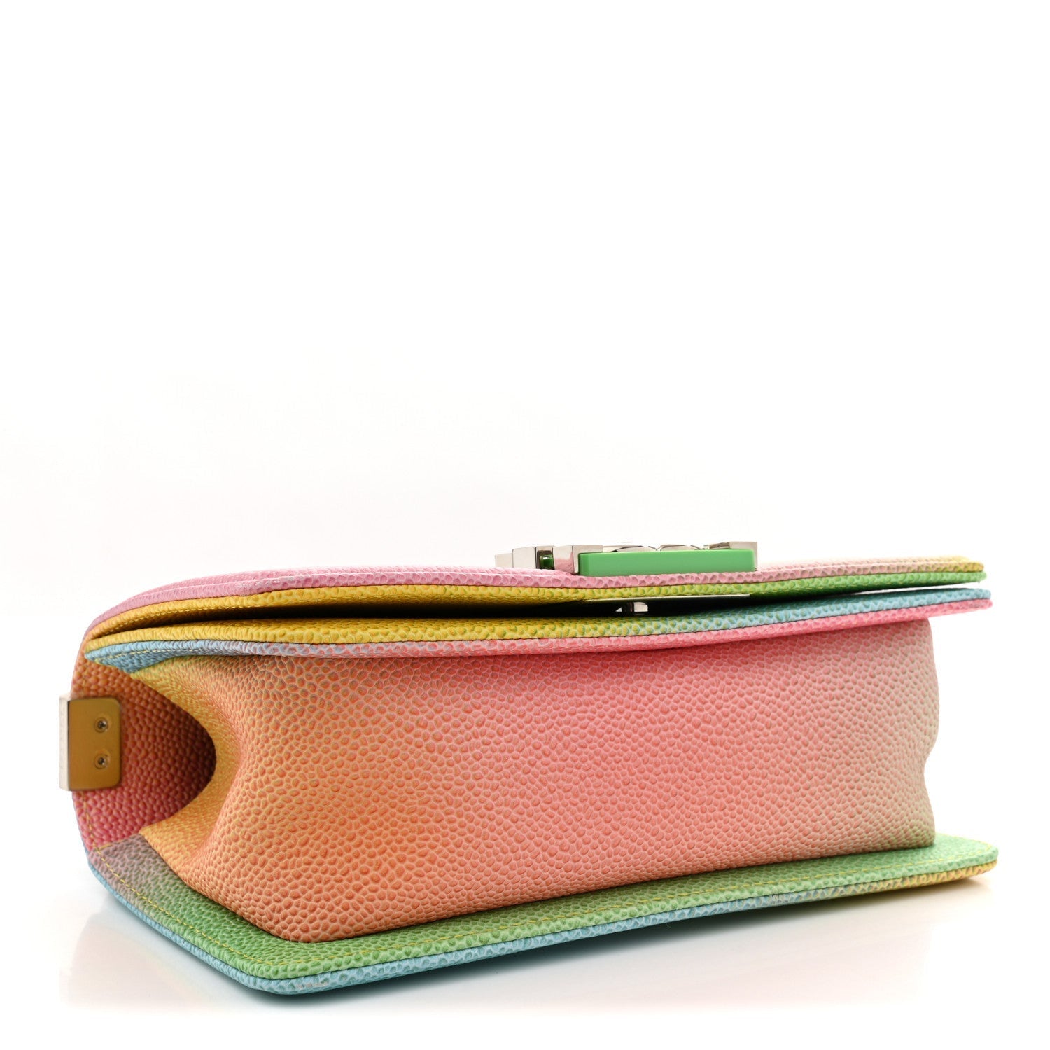 Caviar Quilted Small Cuba Rainbow Boy Flap  Multicolor