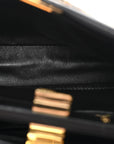 Shearling Nappa Macro FF 1974 Mini Peekaboo Iconic Satchel Tobacco Black