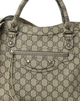 X GCCI GG Supreme Monogram Neo Classic Silver Hardware City Beige Ebony