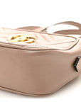 Calfskin Matelasse Small GG Marmont Chain Shoulder Bag Porcelain Rose