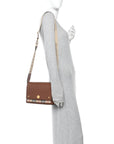 Calfskin Vintage Check Note Crossbody Bag Tan