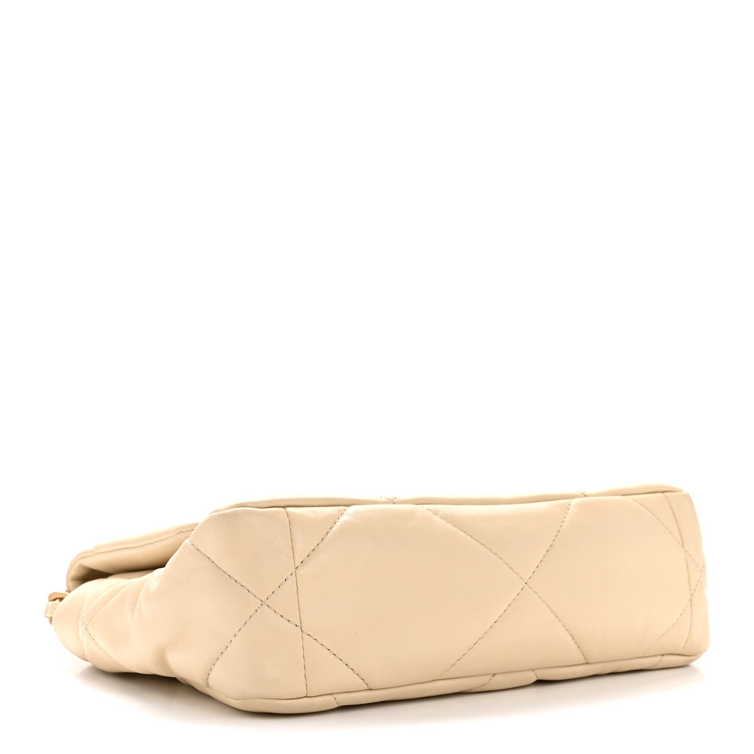 Lambskin Quilted Medium CHNL 19 Flap Beige