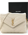 Calfskin Y Quilted Monogram Toy Loulou Crossbody Bag Crema Soft