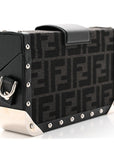 Recycled Fabric Jacquard Vitello Astro FF 1974 Mini Baguette Trunk Asfalto Black