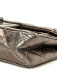 Aged Calfskin Quilted 2.55 Reissue Mini Flap Dark Silver