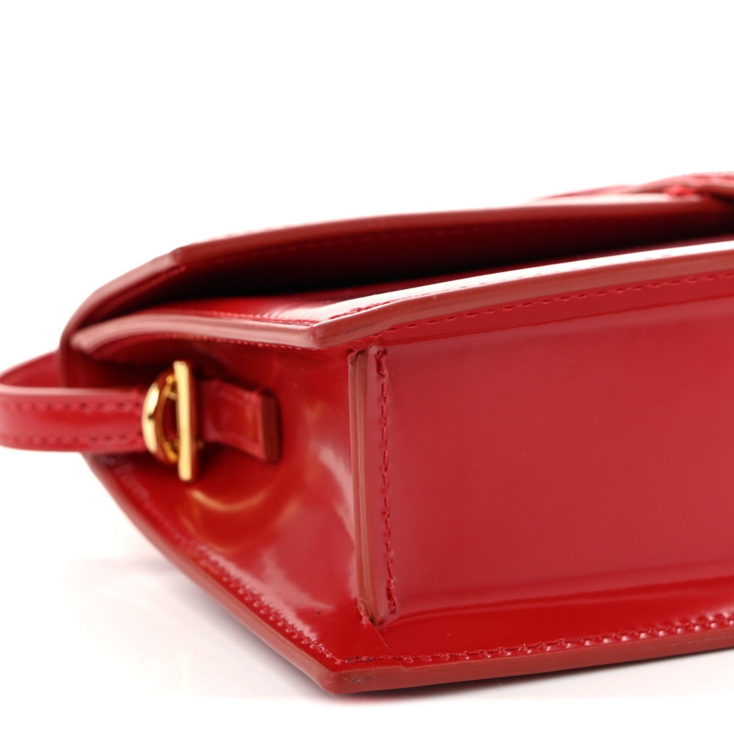 Glazed Calfskin Le Bambino Long Red