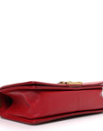Caviar Quilted Medium Boy Flap Red