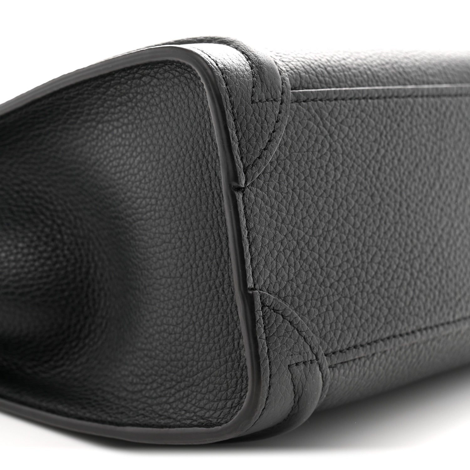 Drummed Calfskin Nano Luggage Black