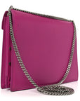 Smooth Calfskin Monogram Cassandra Clasp Bag Electric Fuchsia