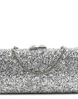 Glitter Celeste Clutch Silver