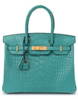 Matte Alligator Birkin 30 Bleu Paon