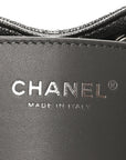 Metallic Caviar Quilted Small CHNL 25 Handbag Silver