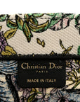 Canvas Embroidered Large D-Constellation Book Tote Latte Multicolor