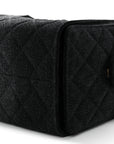 Washed Denim Quilted Small CHNL 25 Handbag Black