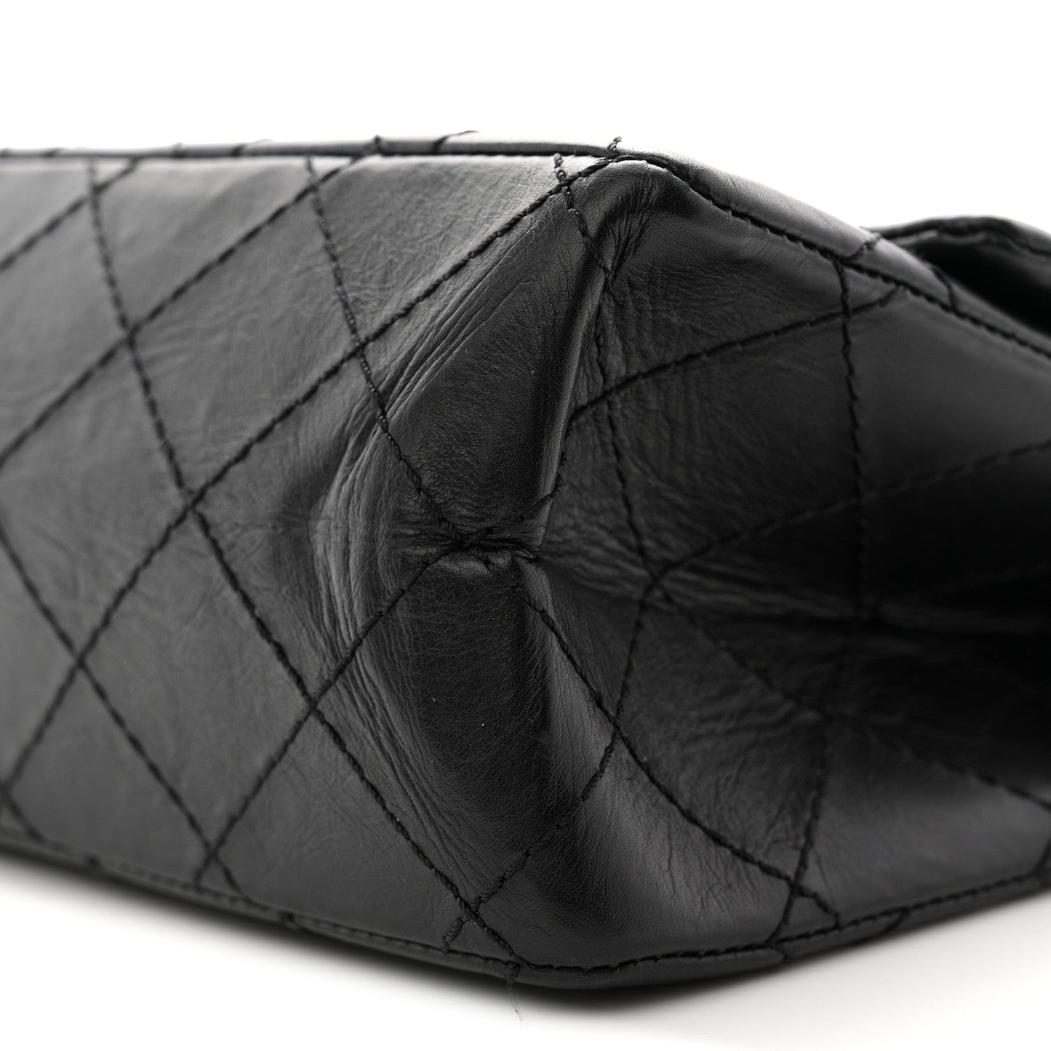 Aged Calfskin Quilted 2.55 Reissue 226 Flap Black