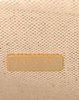 Wicker Canvas Mini Tote Tan White