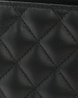 Lambskin Quilted Boy Wallet On Chain WOC Black