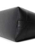 Grainy Calfskin Medium London Tote Bag Black