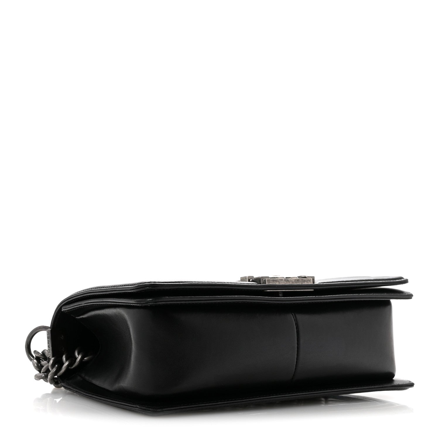 Lambskin Quilted Medium Boy Flap Black