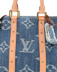 Denim Monogram New LV Remix Keepall Bandouliere 45 Blue