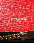 Grain De Poudre Medium Monogram Kate Satchel Red