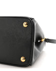 Saffiano Small Galleria Double Zip Tote Black