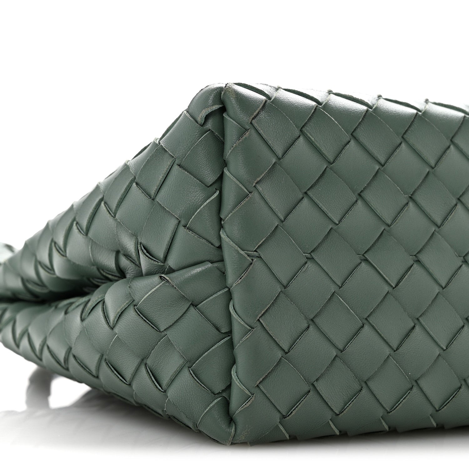 Nappa Intrecciato Medium Andiamo Shoulder Bag Aloe