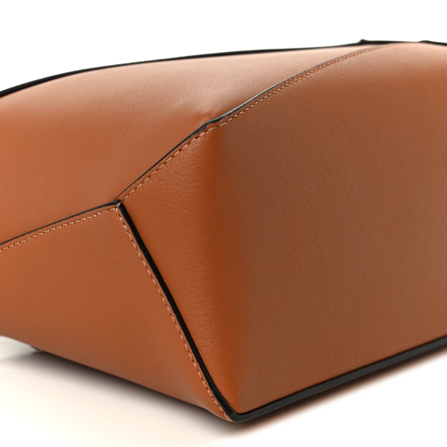 Calfskin Small Puzzle Edge Bag Tan