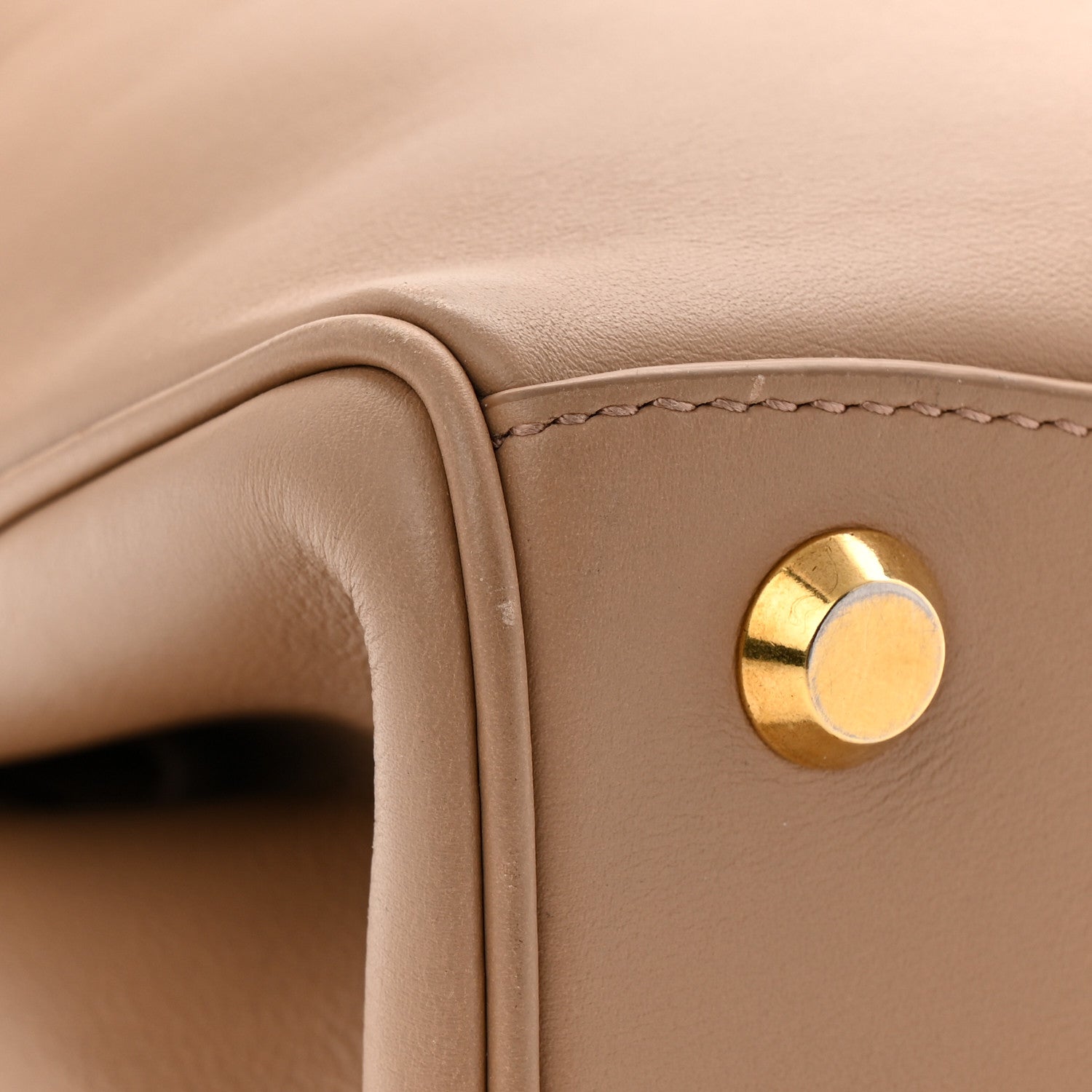 Natural Smooth Calfskin Mini Rodeo Top Handle Handbag Latte