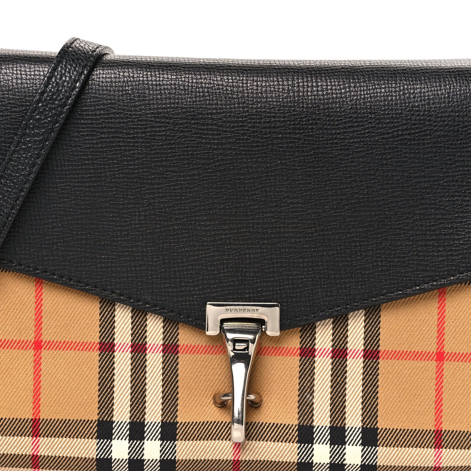 Derby Calfskin Vintage Check Small Macken Crossbody Bag Black