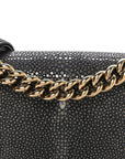 Galuchat Stingray Small Boy Flap Black