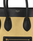 Velluto Calfskin Mini Tri-Color Luggage Vanilla