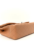 Caviar Quilted Jumbo Double Flap Dark Beige