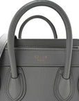 Baby Drummed Calfskin Nano Luggage Kohl