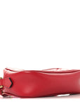 Calfskin Matelasse Mini GG Marmont Chain Shoulder Bag Hibiscus Red