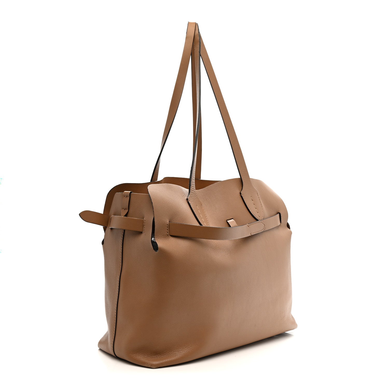 Soft Smooth Calfskin Medium Tote Camel
