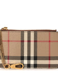 Vintage Check Kelbrook Key Pouch Card Case Archive Beige