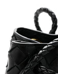 Nappa Intrecciato Small East West Andiamo Shoulder Bag Black