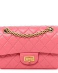 Aged Calfskin Quilted 2.55 Reissue Mini Flap Pink