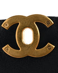 Goatskin Quilted Medium CHNL 19 Flap Navy Blue
