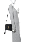Calfskin Matelasse Monogram Lou Camera Bag Black
