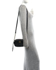 Calfskin Matelasse Mini GG Marmont Chain Shoulder Bag Black