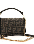 Fabric Jacquard FF 1974 Mini Baguette Tobacco Moro Black