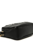 Pebbled Calfskin Small Soho Disco Bag Black